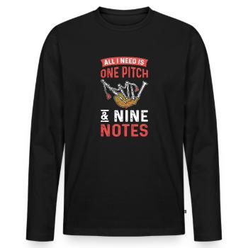 Tout ce dont j’ai besoin, c’est d’un emplacement - T-shirt manches longues Premium bio Homme - noir - Devant - Nico (187cm)