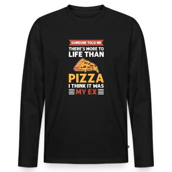 Hobby pizza maker Pizza pan Pizza baker - Men's Premium Organic Long Sleeve Shirt - black - Front - Nico (187cm)