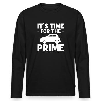 Autolackierer. Es Ist Zeit Für Den Prime. - Männer Premium Bio Langarmshirt - Schwarz - Vorne - Nico (187cm)
