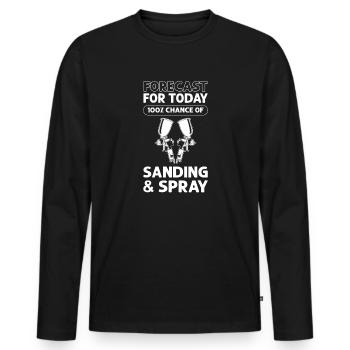 Prévisions pour aujourd’hui 100 chances de broyage. Peintre automobile - T-shirt manches longues Premium bio Homme - noir - Devant - Nico (187cm)