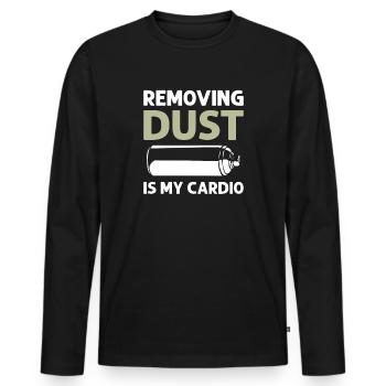 Körpermaler Entfernt Rost Ist Mein Cardio. - Männer Premium Bio Langarmshirt - Schwarz - Vorne - Nico (187cm)