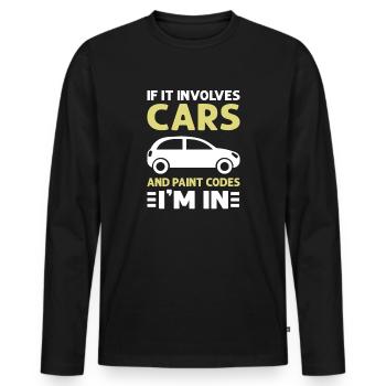 When it comes to cars and paint codes. I am - Men's Premium Organic Long Sleeve Shirt - black - Front - Nico (187cm)
