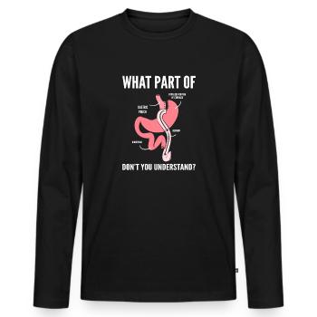 Welchen Teil Von ... Verstehst Du Nicht? - Männer Premium Bio Langarmshirt - Schwarz - Vorne - Nico (187cm)