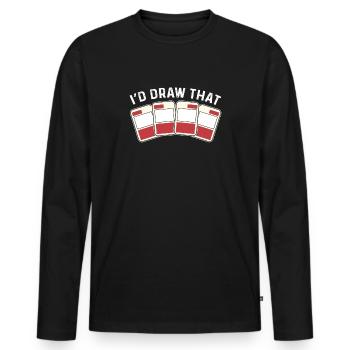 Collectionneur de cartes Je recommanderais ce jeu de cartes à collectionner - T-shirt manches longues Premium bio Homme - noir - Devant - Nico (187cm)