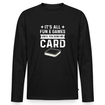 It's all fun - Men's Premium Organic Long Sleeve Shirt - black - Front - Nico (187cm)