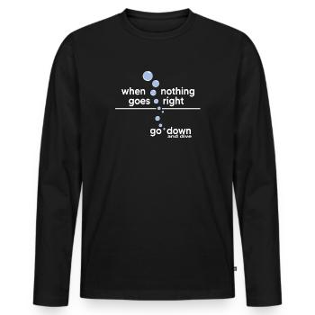 apnéediving apnée apnée plongeurs snorkeling - T-shirt manches longues Premium bio Homme - noir - Devant - Nico (187cm)