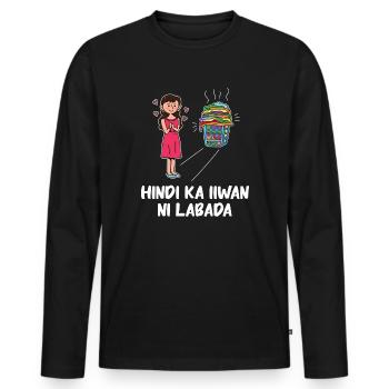 Fil-Am lingerie design for proud Pinoys - Men's Premium Organic Long Sleeve Shirt - black - Front - Nico (187cm)