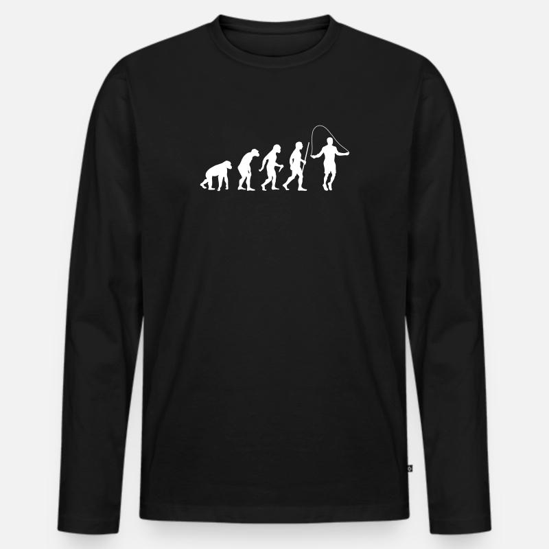 Evolution Rope Skipping - T-shirt manches longues Premium bio Homme - noir