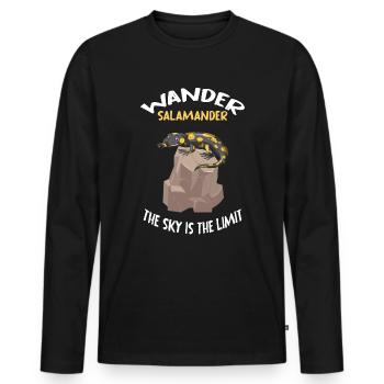 randonnée aventure randonnée temps randonnée montagne trekking - T-shirt manches longues Premium bio Homme - noir - Devant - Nico (187cm)