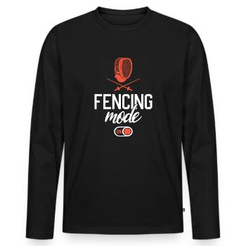 Fechter Fencing Fechtsport Fencer Fechten - Men's Premium Organic Long Sleeve Shirt - black - Front - Nico (187cm)