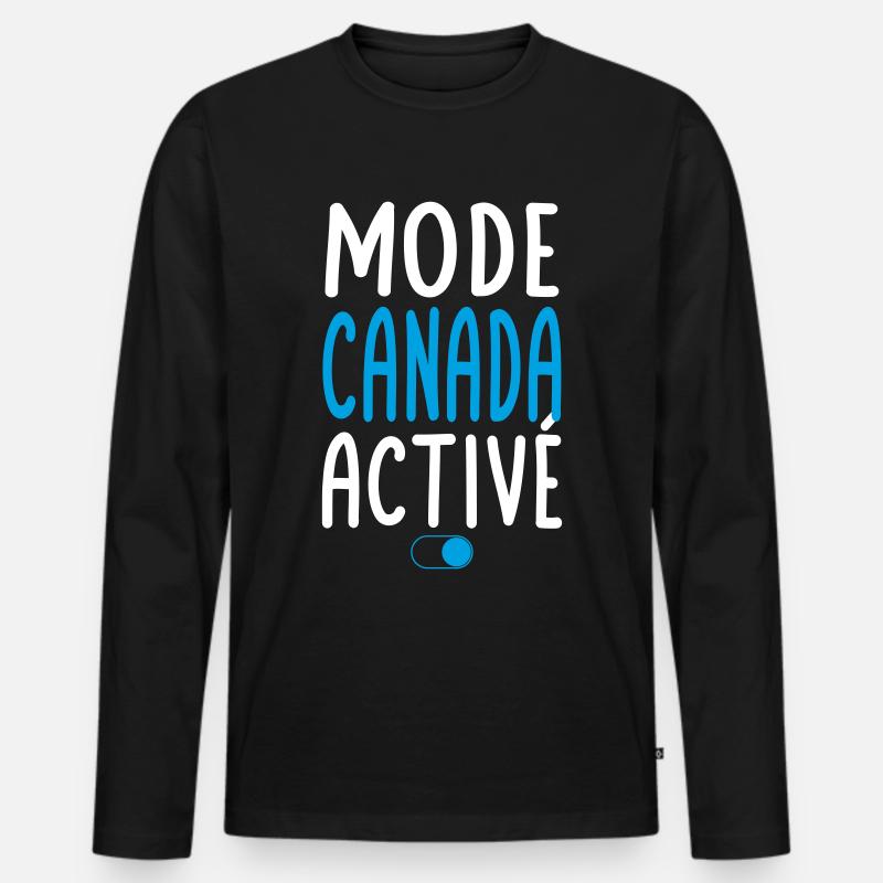 Mode Canada Activé - Idée Cadeau - T-shirt manches longues Premium bio Homme - noir