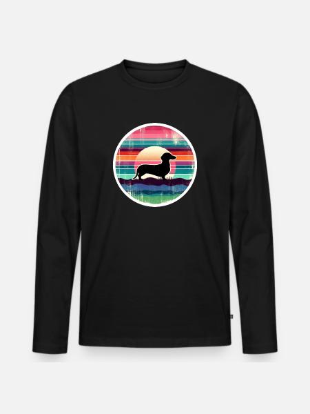 Teckel - T-shirt manches longues Premium bio Homme - noir