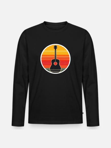 Guitare Guitare Guitare Guitariste - T-shirt manches longues Premium bio Homme - noir