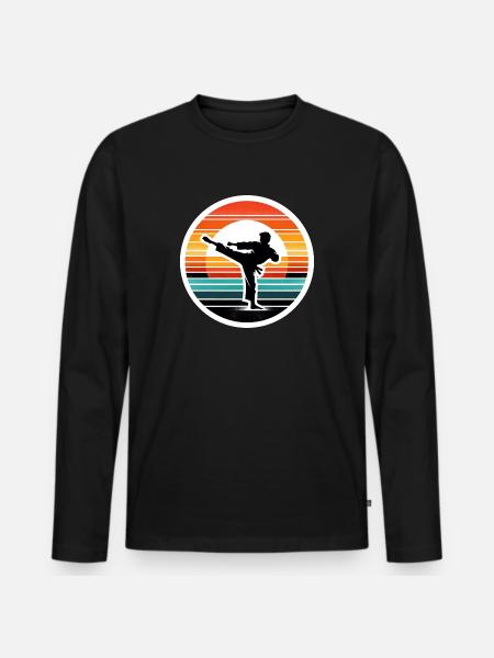 Judo - Men's Premium Organic Long Sleeve Shirt - black