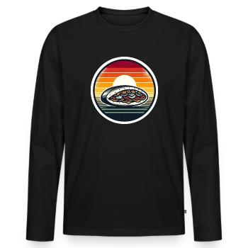 Döner - Männer Premium Bio Langarmshirt - Schwarz - Vorne - Nico (187cm)