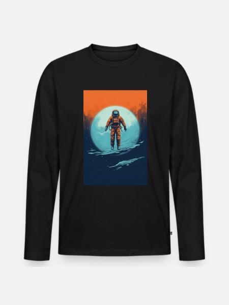 Atronaut - Men's Premium Organic Long Sleeve Shirt - black