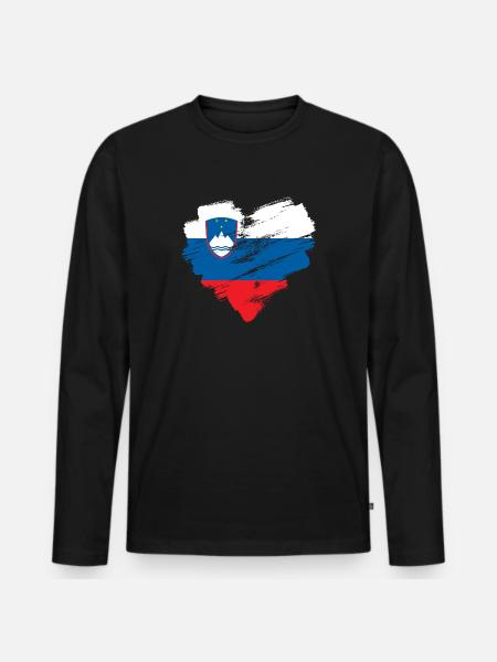 Slovenia - Men's Premium Organic Long Sleeve Shirt - black