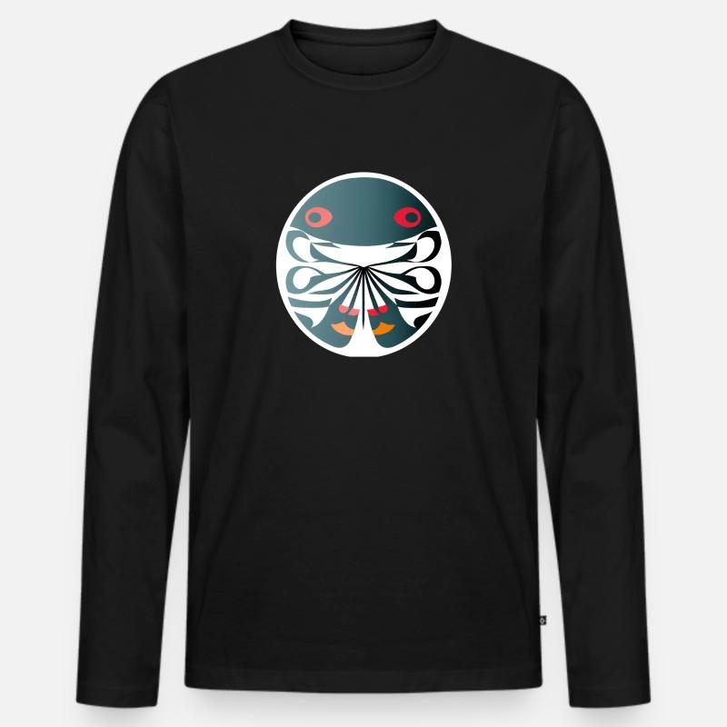 Abstract Krebs - Männer Premium Bio Langarmshirt - Schwarz