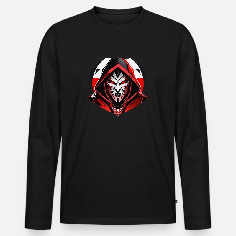 Teufel - Männer Premium Bio Langarmshirt - Schwarz