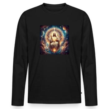 Image 30 - T-shirt manches longues Premium bio Homme - noir - Devant - Nico (187cm)