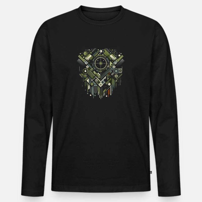 Operatives Kommando - Männer Premium Bio Langarmshirt - Schwarz
