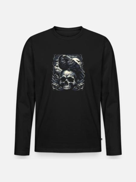 Nocturnal Vigil - Men's Premium Organic Long Sleeve Shirt - black