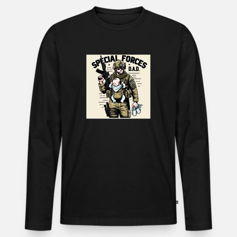 Special Forces: D.A.D. - Männer Premium Bio Langarmshirt - Schwarz