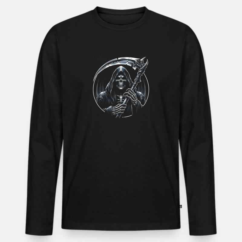 Wächter der Ewigkeit - Männer Premium Bio Langarmshirt - Schwarz
