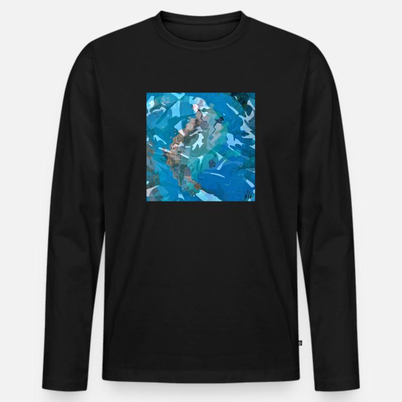 161706 - Männer Premium Bio Langarmshirt - Schwarz