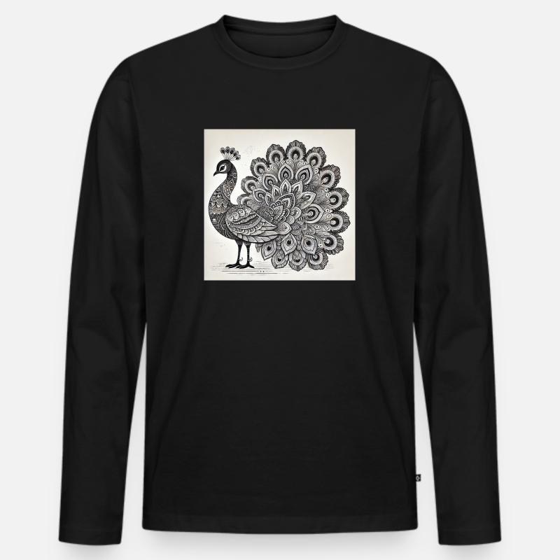 Freistil I - Männer Premium Bio Langarmshirt - Schwarz