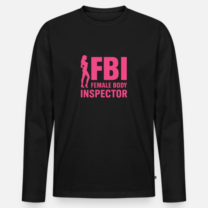 FBI-Körperinspektorin - Männer Premium Bio Langarmshirt - Schwarz