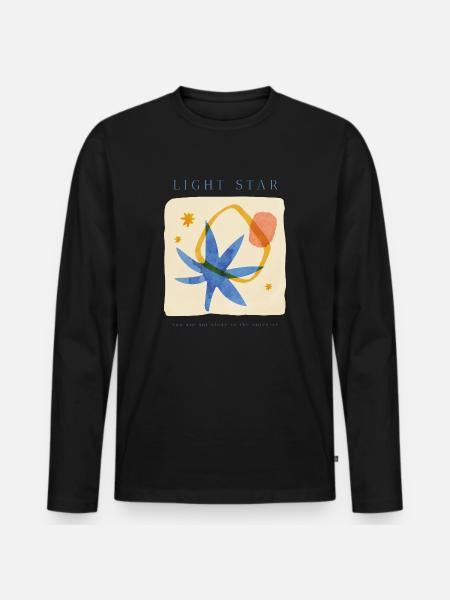 Citation Star - T-shirt manches longues Premium bio Homme - noir