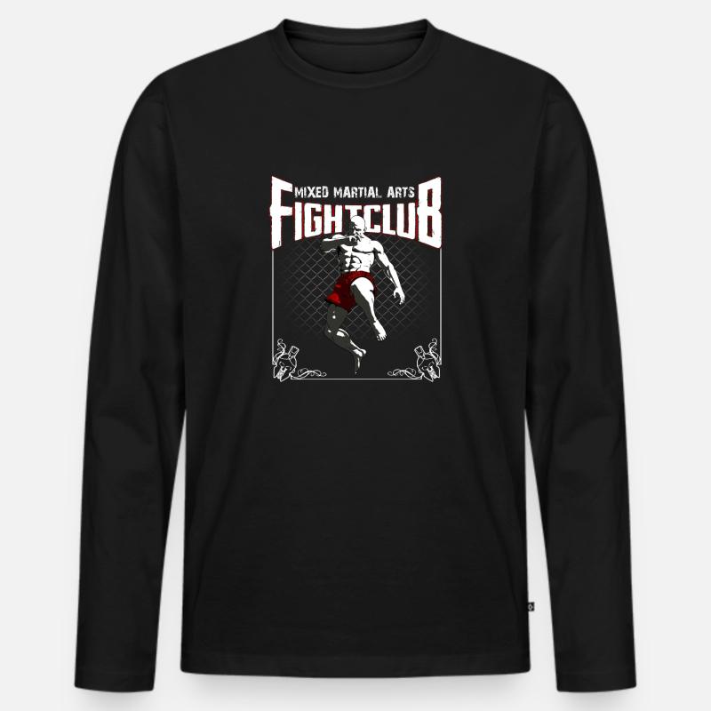 Mixed Martial Arts - Männer Premium Bio Langarmshirt - Schwarz
