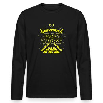 Babysode 1 Das wars Baby Mama Papa Schwangerschaft - Männer Premium Bio Langarmshirt - Schwarz - Vorne - Nico (187cm)