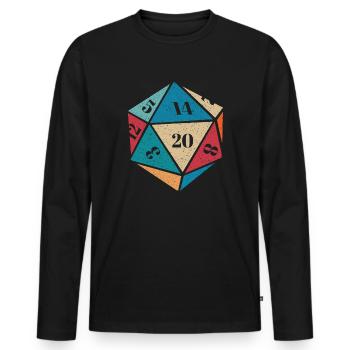 RPG-RPG-Tabletop-Rollenspiele Gamer-Rollenspiel - Männer Premium Bio Langarmshirt - Schwarz - Vorne - Nico (187cm)