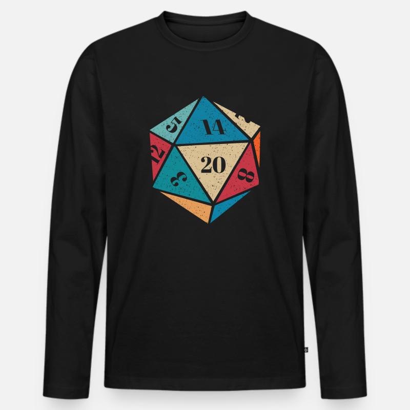 RPG-RPG-Tabletop-Rollenspiele Gamer-Rollenspiel - Männer Premium Bio Langarmshirt - Schwarz