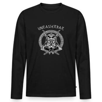 Bartträger Bart Wikinger Lustig Spruch Unrasierbar - Männer Premium Bio Langarmshirt - Schwarz - Vorne - Nico (187cm)