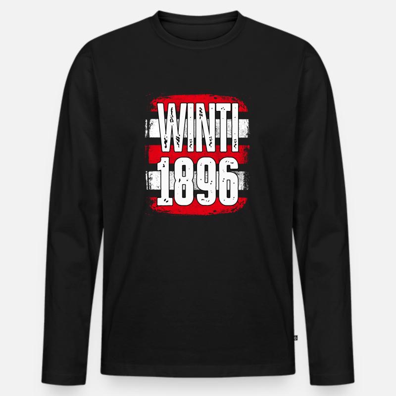 Winterthur - Männer Premium Bio Langarmshirt - Schwarz