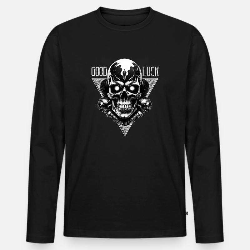 Good Luck - Männer Premium Bio Langarmshirt - Schwarz