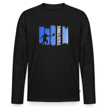 Table tennis Table tennis club Ping-pong - T-shirt manches longues Premium bio Homme - noir - Devant - Nico (187cm)