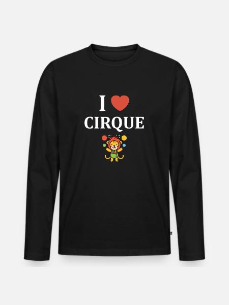Humour cirque - T-shirt manches longues Premium bio Homme - noir