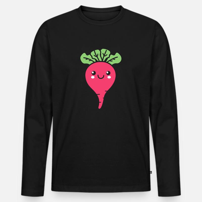 Rübe - Männer Premium Bio Langarmshirt - Schwarz