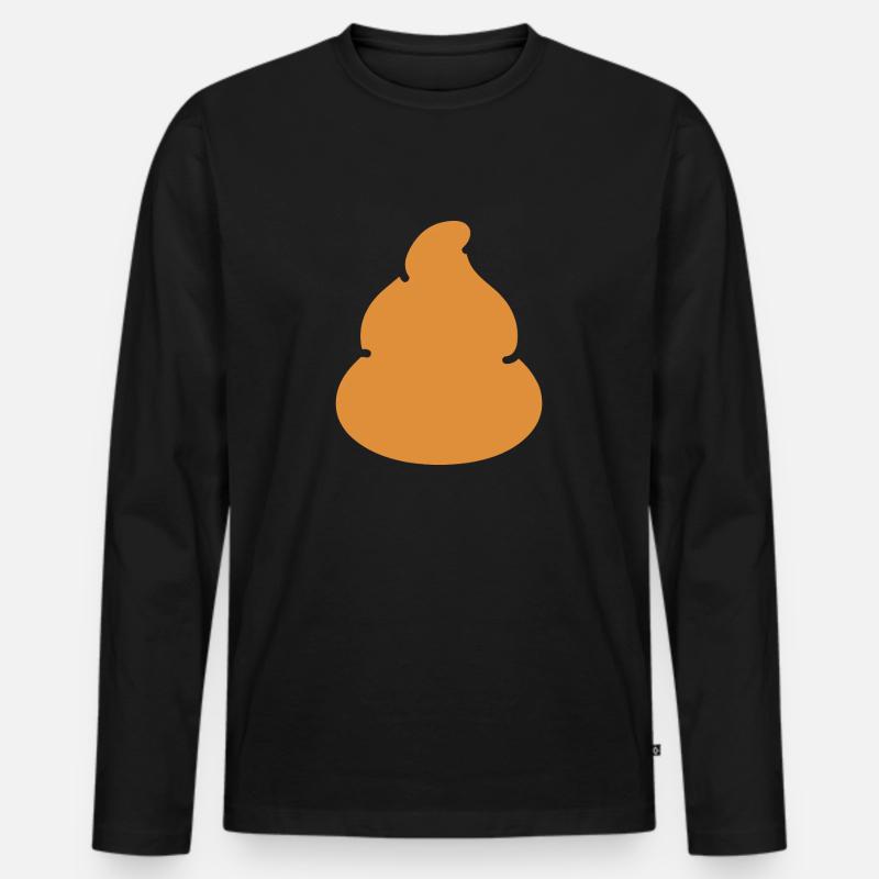 Kacke - Männer Premium Bio Langarmshirt - Schwarz
