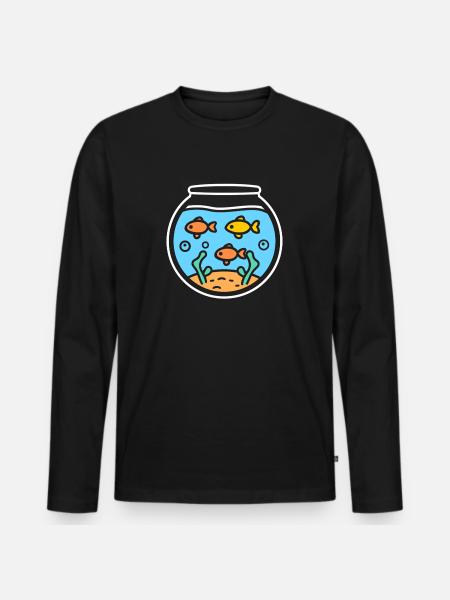 aquarium - T-shirt manches longues Premium bio Homme - noir