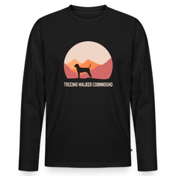 Treeing Walker Coonhound - T-shirt manches longues Premium bio Homme - noir - Devant - Nico (187cm)