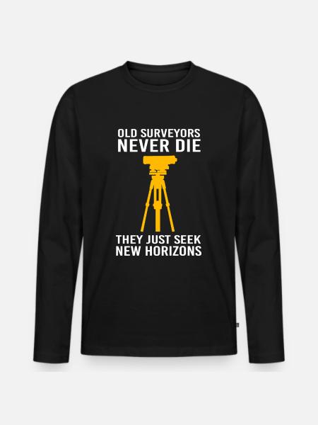 Landvermesser - Männer Premium Bio Langarmshirt - Schwarz