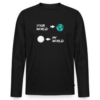 volleyball volleyballer volleyballworld - Männer Premium Bio Langarmshirt - Schwarz - Vorne - Nico (187cm)