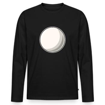Billiards white billiard ball - Men's Premium Organic Long Sleeve Shirt - black - Front - Nico (187cm)