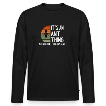 ameise ant thing ants ameisen ameisenfan fireant - Männer Premium Bio Langarmshirt - Schwarz - Vorne - Nico (187cm)