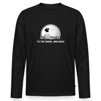 skateboard sk8 skater halfpipe - Men's Premium Organic Long Sleeve Shirt - black - Front - Nico (187cm)